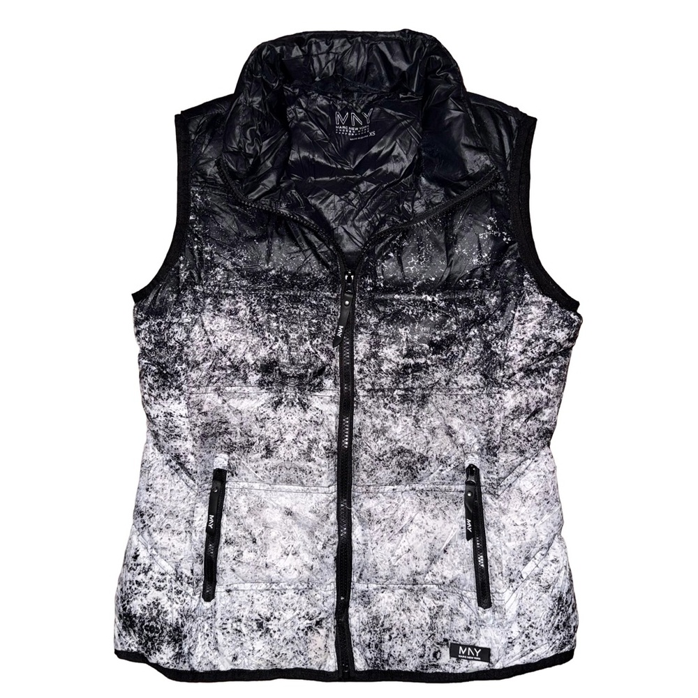 Andrew Marc NY Down Filled Puffer Vest Hidden Hood Gorp Winter Duck Feather